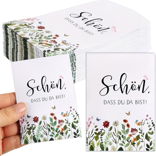 Bangbobi - 50 Sachets de Graines Ravie de Vous Avoir Parmi Nous Vides, Cadeaux d'Hôte pour Mariage, Baptême, Communion, Confirmation, Anniversaire - Sachets...