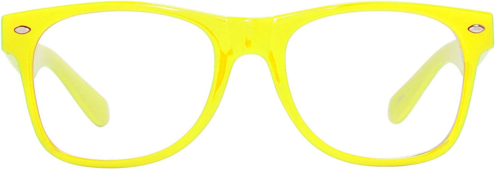Classic Buddy Sunglasses, Clear/Yellow