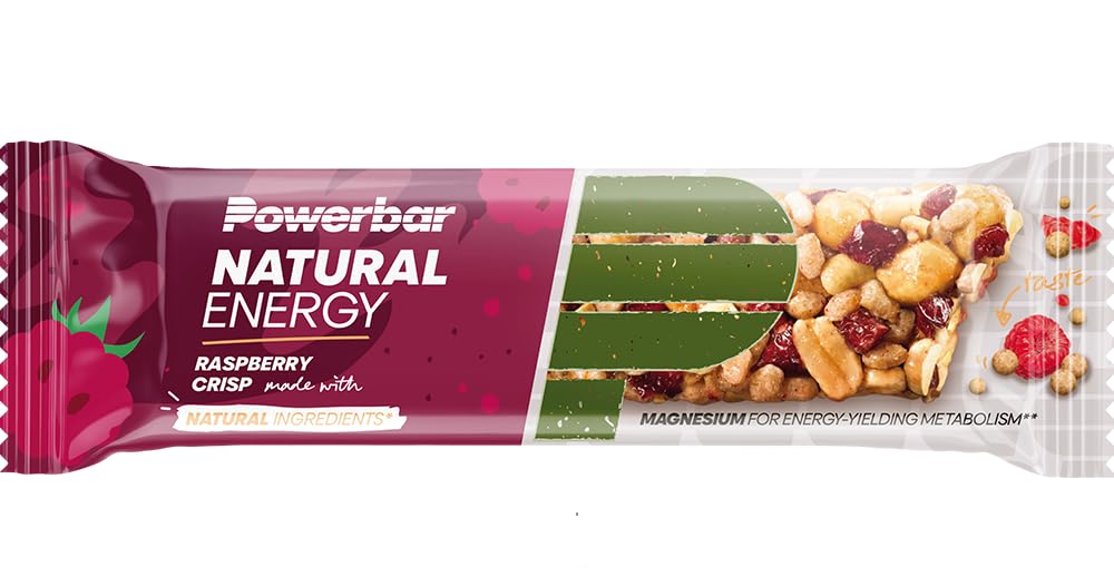 Powerbar Natural Energy Cereal Bar + Magnesium (18x40g) Raspberry Crisp - Batony - Batony energetyczne