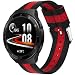 Produktbild LvBu Armband Kompatibel für Huawei Watch GT 2e, Nylon Strick Replacement Uhrenarmband für Huawei Watch GT 2e Smartwatch (Schwarz+Rot+Schwarz)