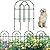 AMAGABELI GARDEN & HOME Decorative Garden Fence Border 35panels 18inch x 50ft Animal Barrier Fence Border Black Thicken Metal Wire Fencing Rustproof Landscape Patio Flower Bed Edge Section