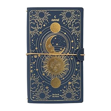 Grupo Erik: Taccuino da viaggio Astrale | Taccuino pelle sintentica con 2 quaderni, porta tessere e tasca espandibile, 19,6x12cm, ideale come diario di viaggio o taccuini viaggi