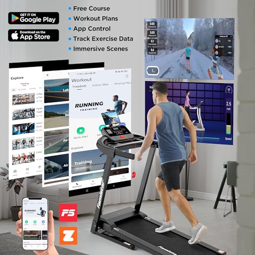 Image of 3HP 300lb Capacity Treadmill with 64+3+4 Program, 3 Adjustable Incline, Folding Treadmill for Home