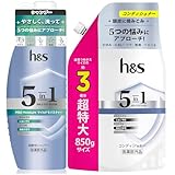 h&s 5in1 シャンプー &トリートメント 340g+850g ポンプ+詰め替え特大 マイルドモイスチャートライアルセット エイチアンドエス