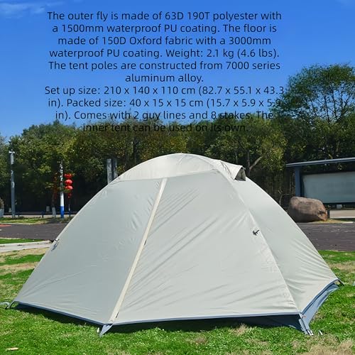 Carpa para Camping para 2 Personas, Impermeable Doble Capa miniatura 2