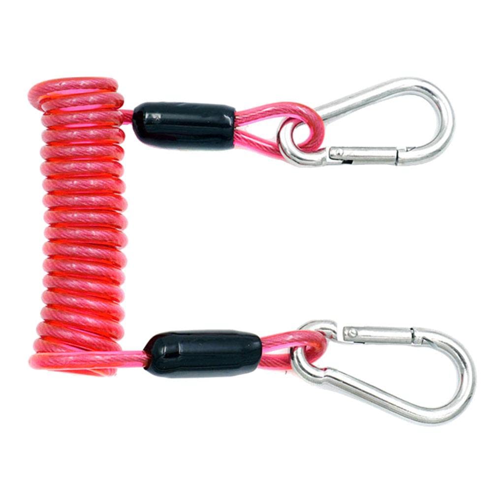 ATORSE Professional Scuba Diving Spiral Spring Coil Lanyard Safety Emergency Pink-picture-33