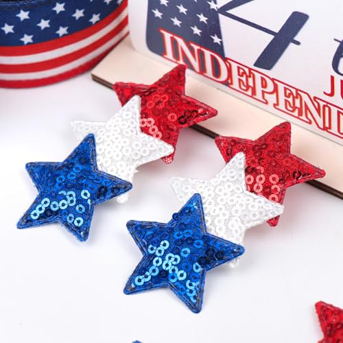 Pinzas para cabello estrellas de 4 de Julio YanJie miniatura 4