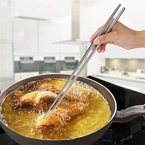 Pauzinhos de aço inoxidável Estrutura oca Isolamento térmico Anti-escaldadura e antiderrapante Pauzi