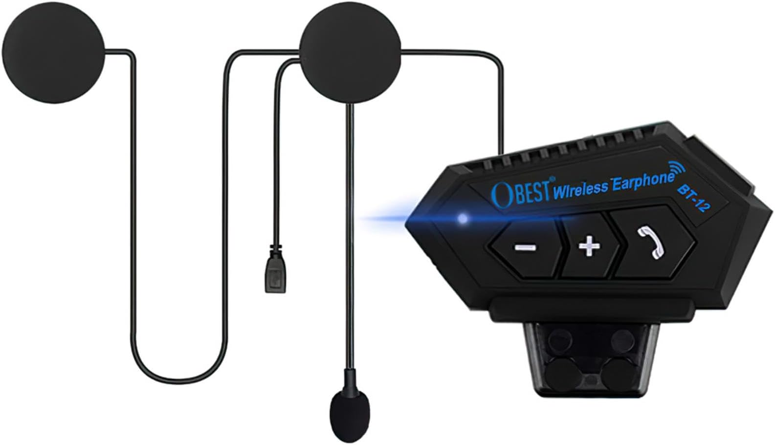 – Motorcycle Helmet Bluetooth Earphones, Dustproof and Sun Protection Wireless Earphones with Long Battery Life, Noise Reduction Function and Hands-Free Communication System