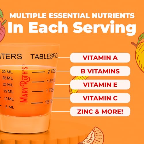 Image of MARYRUTH'S Liquid Multivitamin + Hair Growth | Clinically Tested in Women for Thicker Hair & Facial Wrinkles | Biotin 10000mcg | Lustriva Hair Growth Supplements | Skin Care | Ages 18+ | 30 Fl Oz