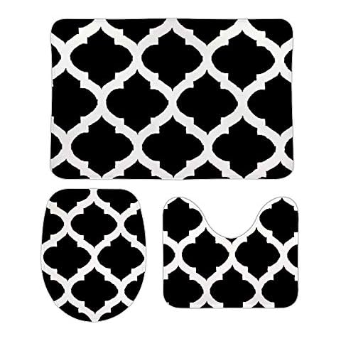 RedBeans Non-Slip 3-Piece Bath Mat Set Cover