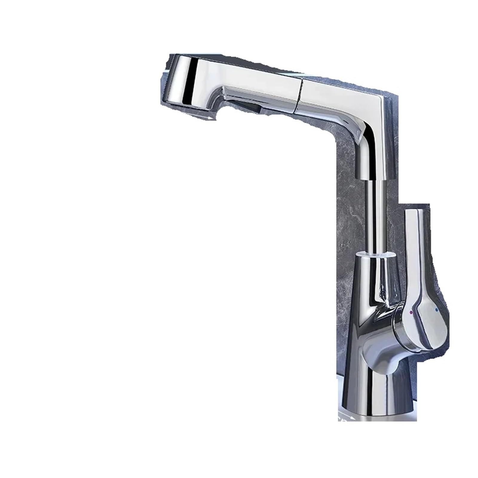 Grifo para lavabo con tres modos y diseño extraíble plateado