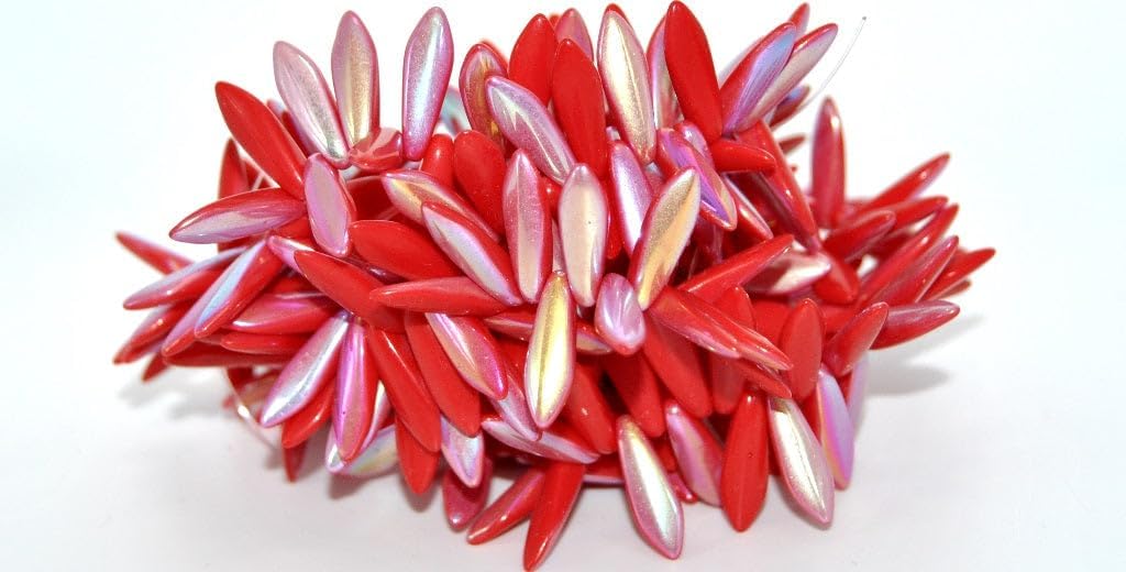 Outlet 10 Grams Peeled Olive Beads, 19 x 7 mm, 1 Mixed Colors (00001-mix), Glass, Czech Republic