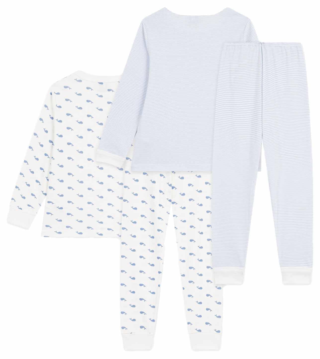 Petit Bateau Set di Pigiami per Bambini in Cotone Stampato, 2 A, Variante 1