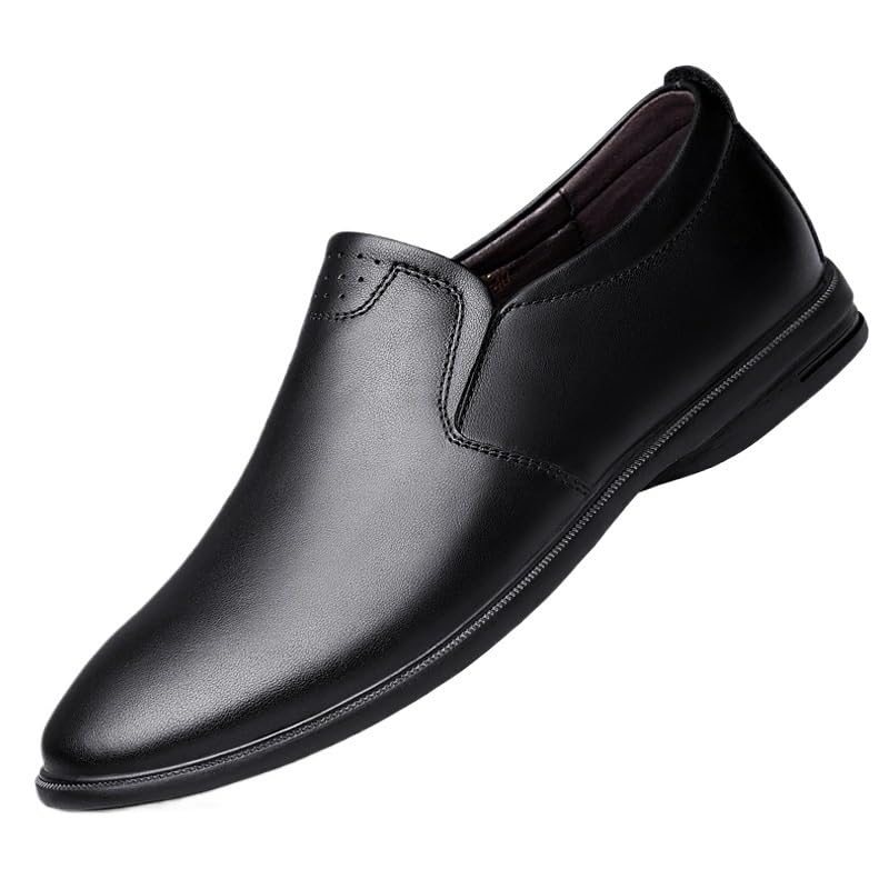 Men's Genuine Leather Boat Shoes, Breathable Soft Sole Driving Flats, Cowhide Casual Footwear for Men, Comfortable Lightweight Leisure Shoes