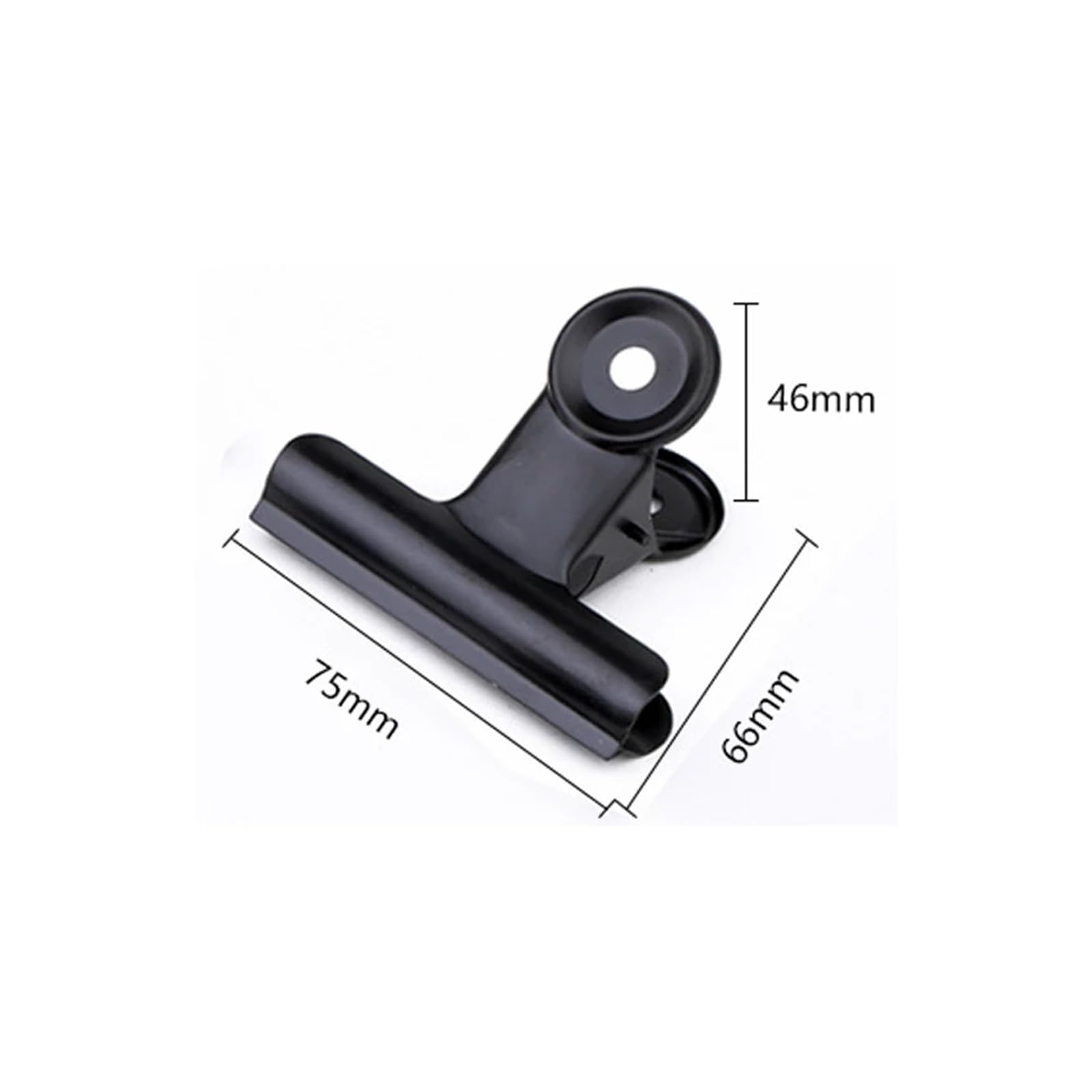 Foldback Klammern 10er-Pack Büroklammern aus schwarzem Metall for Büromaterial, kleine Buchbefestigungsklammern, Skizzenbrettklammern, Haushaltsbedarf(75mm-10P)