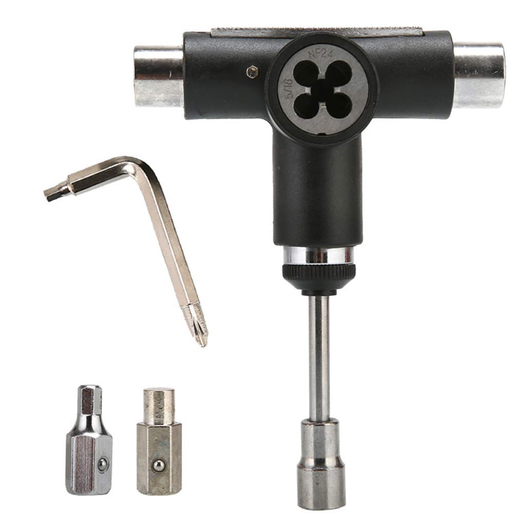Skateboard Tool Roller Skate Scooter Adjustable T-Wrench Long Board Fish Board Repair Tool L For Head Spanner Screwdrive