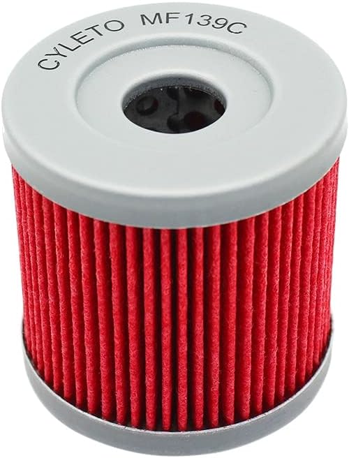 Motorcycle Parts Oil Filter For Kawasaki KFX400 KFX 400 2003-2006 KLX 400SR KLX400SR KLX400R KLX400R 2003 (Color : 1pc-red)