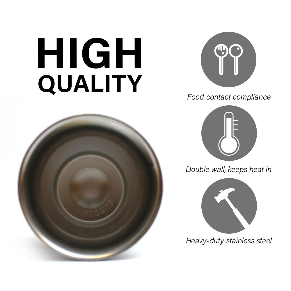 Yerba Mate-Tee Set per due tazze termomate in acciaio inox nero e argento | Bombilla Stohhalm per tè | Set di tazze da tè Mate, facile da pulire e molto resistente