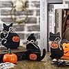 Redbaker 3 Pcs Halloween Decorations Indoor Vintage Black Cat Table Decor Retro Black Cat Wooden Block Sign Rustic Farmhouse Halloween Tiered Tray Decor for Tabletop Home Mantel Shelf Party Supplies #3