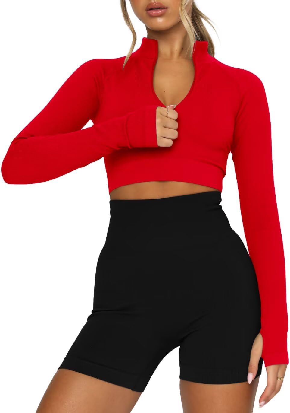adidas red crop jacket