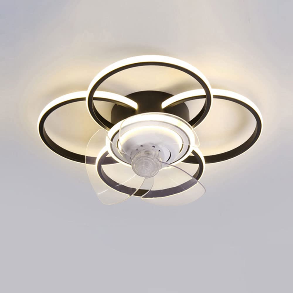 Ventilateur de plafond oscillant et muet avec plafonnier LED 130W