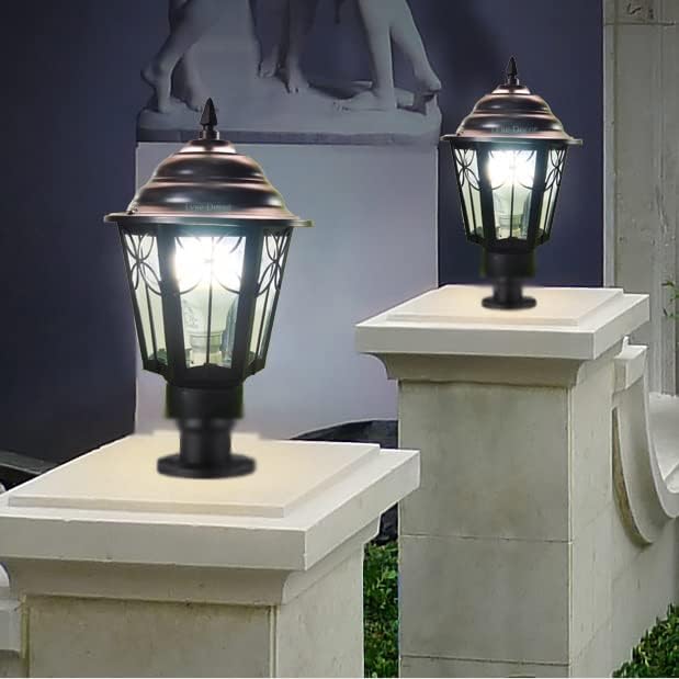 Lyse Decor Waterproof Gate Light for Outdoor Home Gates Entracnce| Outdoor Gate Lamps for Main Gate | Garden Light | Pillar Lights | Boundary Light (Pack of 2)