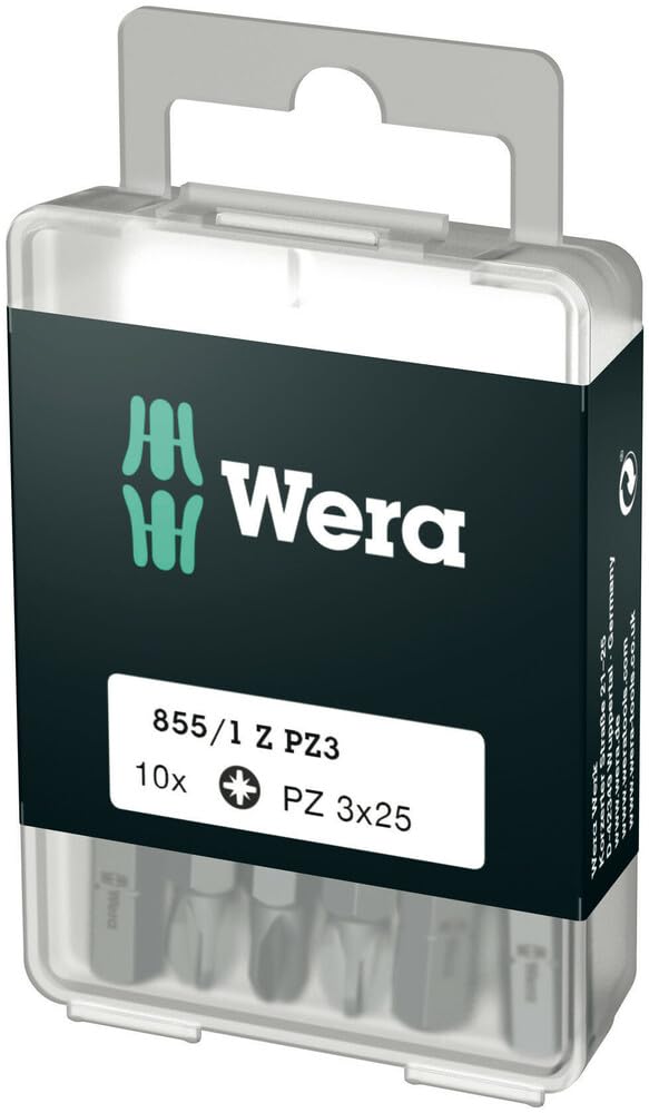 Wera 05072405001 855/1 Classic Tough Pozidriv PZ3 Screwdriver Bits...