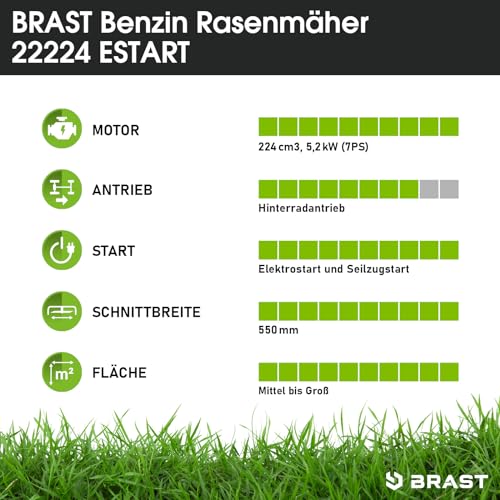 Benzinrasenmäher mit Elektrostart von BraST