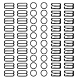 Lilaly 60 Pcs 12mm Bra Hooks for Straps 3 Styles Sewing Hooks Bra Rings and Sliders for Bra Straps(Black)