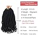 Leeven 8 Packs Wavy Senegalese Twist Crochet Hair with Curly Ends, 8 Inch Black Pre Looped Short Crochet Braids, Pre Twisted Small Havana Twist, Synthetic Braiding Hair for Women Girl Kids