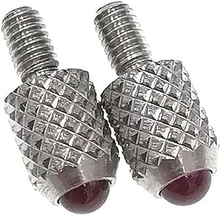 SUXING Contact Points for Dial Indicator 2 Pieces Indicator Ball Tip 7.3mm Length M2.5 Tharead Shank (Ruby Ball)