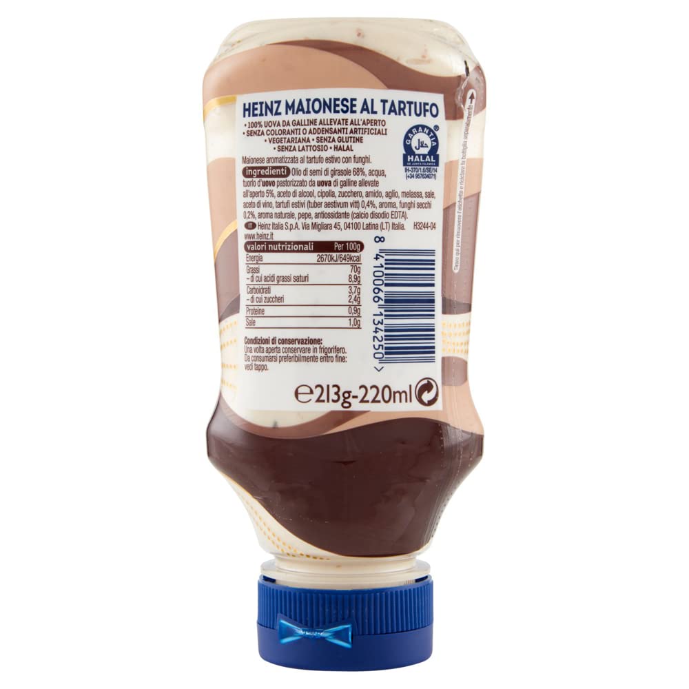 Italian Gourmet Maionese al Tartufo, Trüffel Mayo für Panini, 3 x 213g | Salsa cremosa, profumo intenso; ideal zu Pommes, Burgern, Eiern und, Gesamtnettogewicht 639 g + Kostenlos Polpa 400g