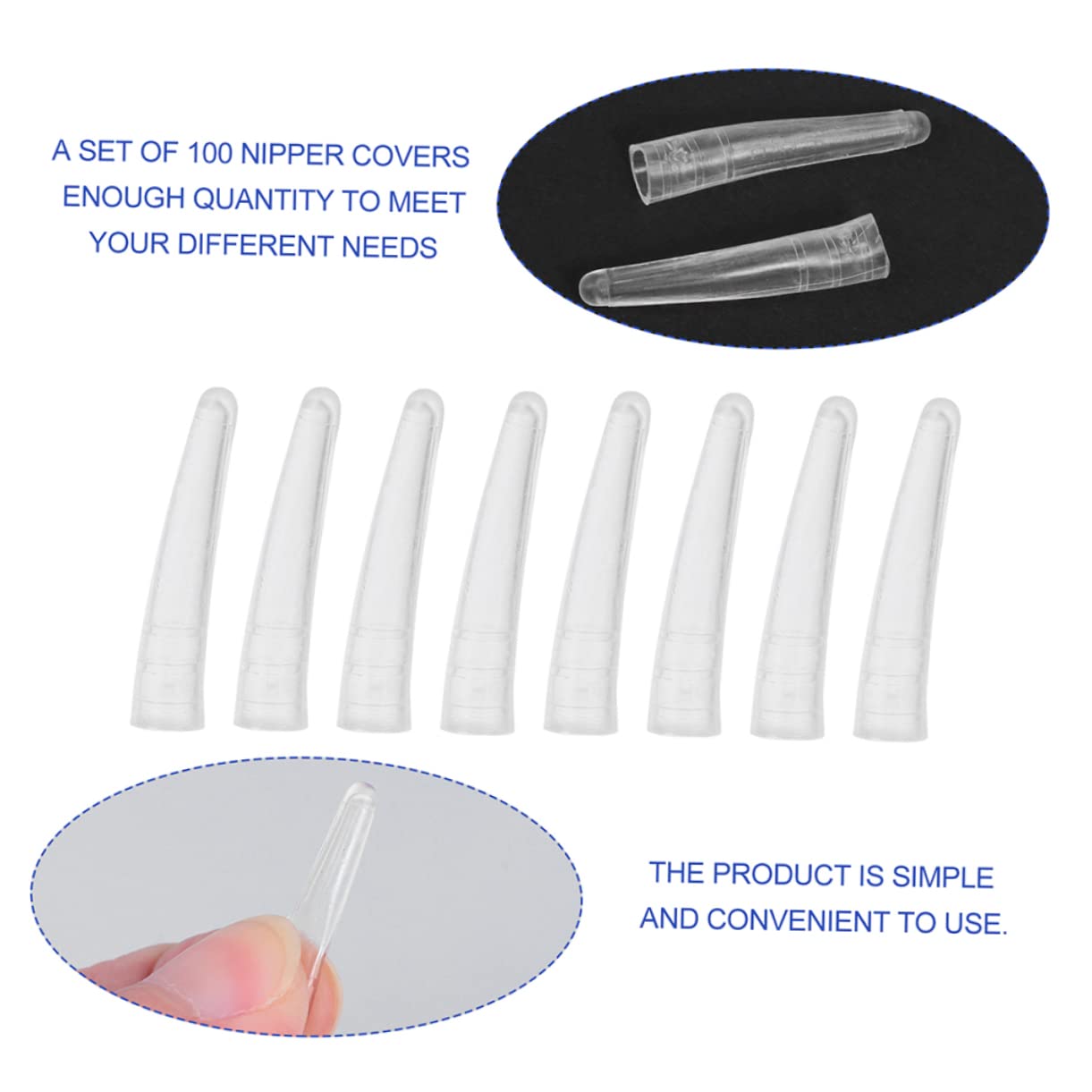 AUTSUPPL Protective Sleeve 200pcs Nipper Cover Non-slip Your Family from Nail Nippers Injury