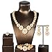 Produktbild DEQIAODE Damen Schmuckset - Blumen Halskette Armband Ring Ohrringe Kupferlegierung 24K Gold überzogene 5A Zirkonia Damen Schmuck Hochzeit Brautschmuck