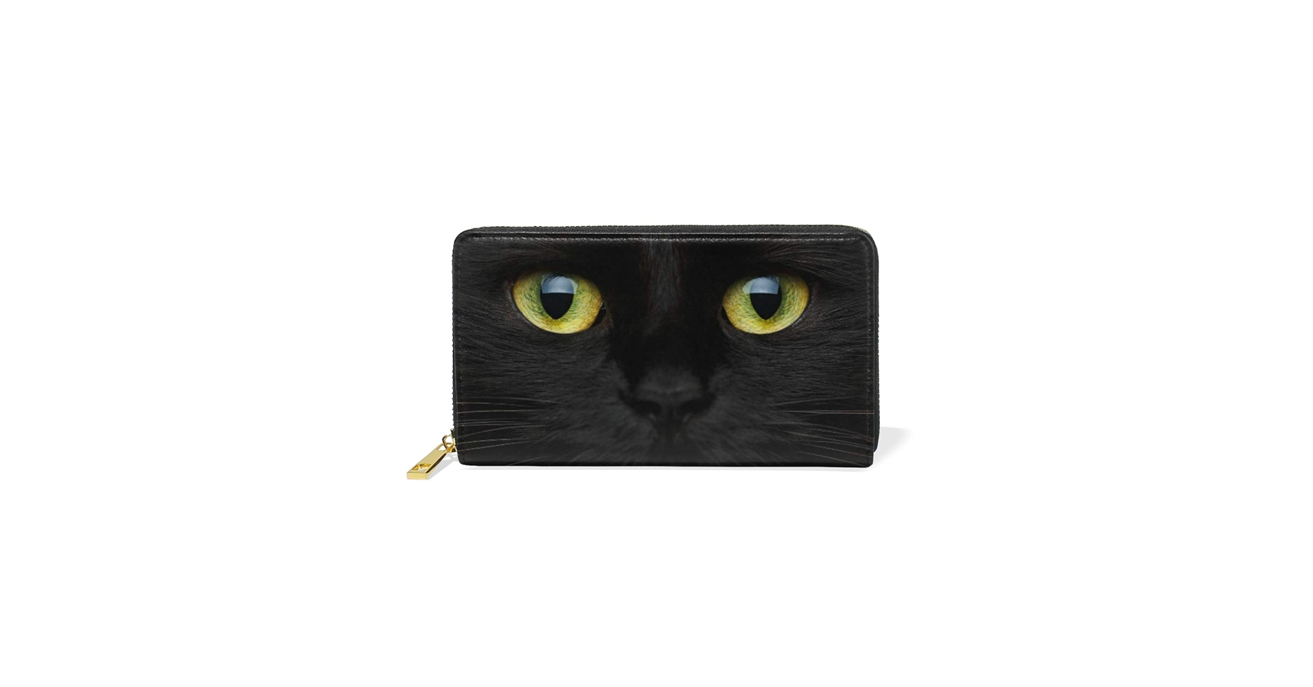 Amazon | [SUKAU] 財布 レディース 長財布 黒猫 猫柄 ブラック