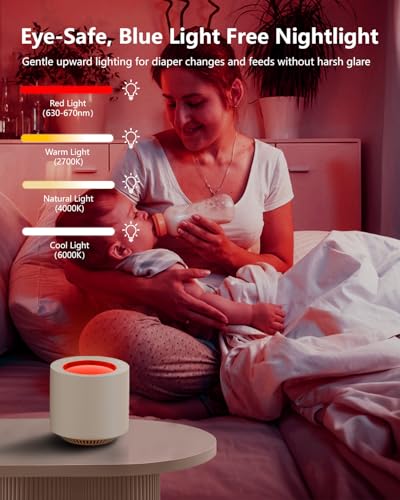 Image of Red Light Therapy White Noise Sleep Sound Machine for Baby