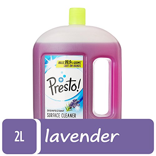 Image of Dish Wash Gel - 2 L (Lemon) & Amazon Brand - Presto! Disinfectant Floor Cleaner Lavender, 2 L