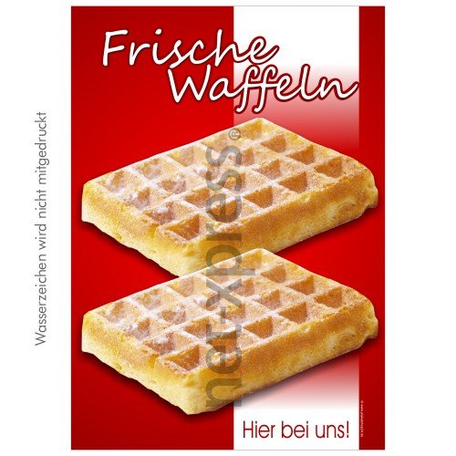 Belgische-Waffel-Werbeplakat Aus PVC 500g – Wetterfest, DIN A1, Motiv 2