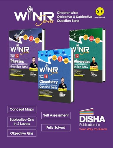 Image of Combo (set of 3 Books) WINR Series CBSE Class 12 Physics, Chemistry & Mathematics Chapter-wise Objective & Subjective Question Bank | New Syllabus | For 2026 Exam | Fully Solved | Competency (CFPQ)