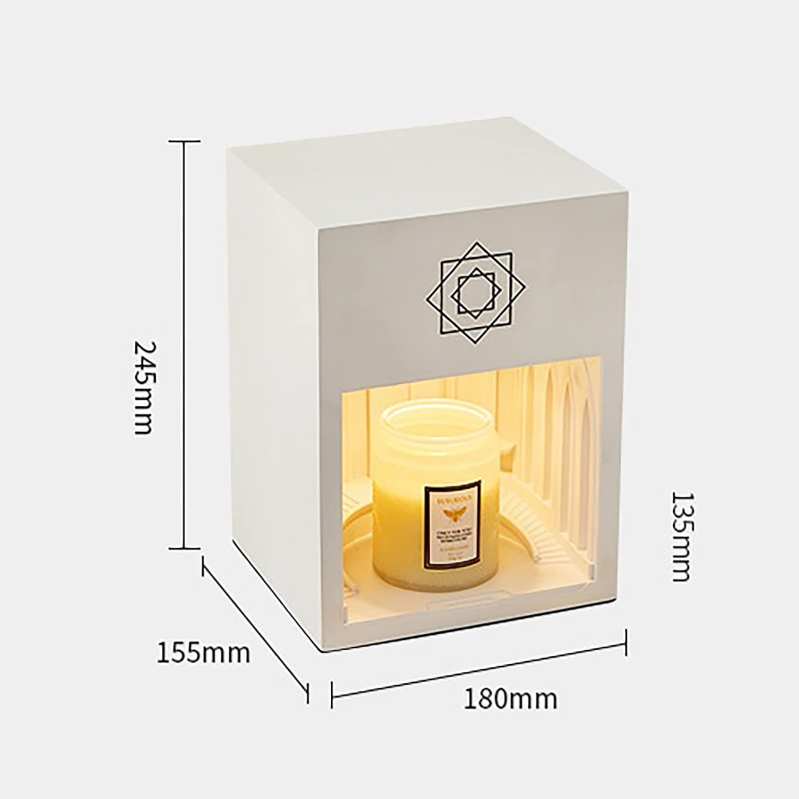 Lampa do podgrzewania świec z zegarem, palnik do topienia wosku z lampą, projekt budynku pałacu, żywica zapachowa świeca podgrzewacz lampka nocna wystrój pokoju