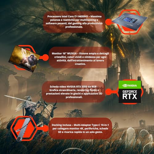 TUF Notebook Gaming 16" WUXGA | IIntel Core i7-14650HX | RTX 5050 8GB | 16 GB RAM DDR5 | SSD 512 Nvme | Win 11 | Laptop Gaming Nuovo | Tastiera RGB Italiana | HDMI | Wi-Fi 6 | Bluetooth 5.3 - Notebook - Immagine 5