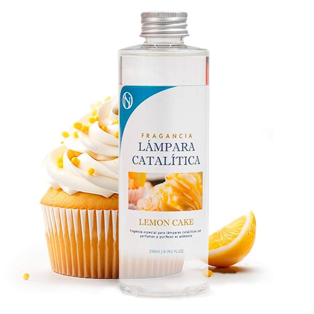 Pack Ahorro Lámpara Catalítica Orange Waves + Fragancia Aroma Lemon Cake 500ml. Elimina Malos olores e impurezas, perfuma y Limpia.