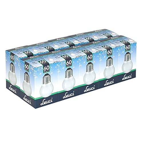Leuci Lot de 10 ampoules à incandescence Mat E27 60 W Cover
