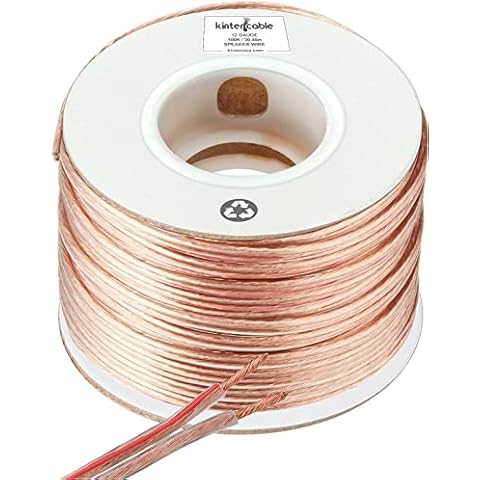 Kinter Cable 100ft 12-Gauge Audio Stereo Speaker Wire Cover