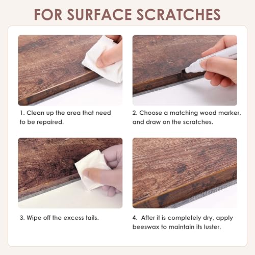 Image of SEISSO Wood Repair Kit, 40 PCs Wood Furniture Repair Kit, Wood Touch Up Markers and Crayons with Polish Wax for Scratches, Stains, Cracks,Holes and Dents, Discoloration for Wooden Surfaces and Floors
