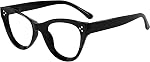 Eyekepper Large Cateye Design Reading Glasses Oversized Readers for Women Reading - Red +1.50