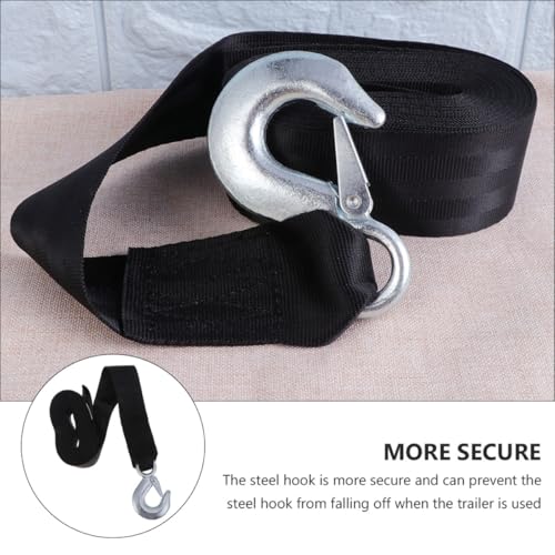 Sangle de treuil marine 4,7 cm haute ténacité avec crochet acier robuste et durable - 3