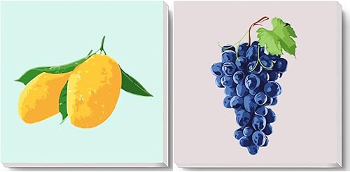 Miniatura 8 de TINDAY Paquete de 2 pinturas enmarcadas por números para adultos, principiantes, belleza, bricolaje, lienzo, pintura por números, pintura acrílica