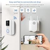 KLUFO Ring Video Doorbell, Doorbell Camera Wireless, Support 5G WiFi, AI Smart Human Detection, 1080P HD Night Vision, Instant Alerts, SD Card & Cloud Storage, Video Call Remotely - Image 4
